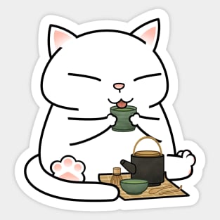 Chubby Cat Tea Sticker